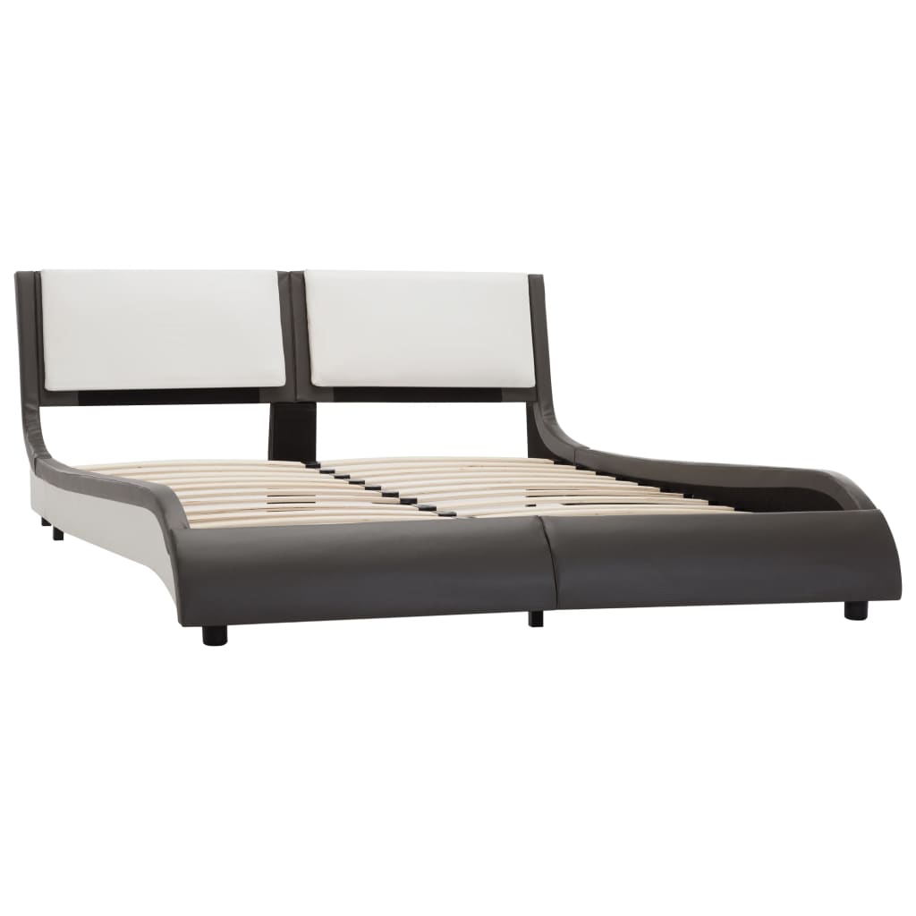 Bedframe met LED kunstleer zwart 180x200 cm