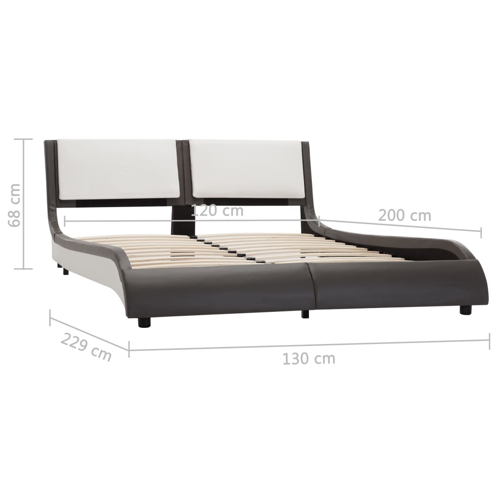 Bedframe met LED kunstleer zwart 180x200 cm