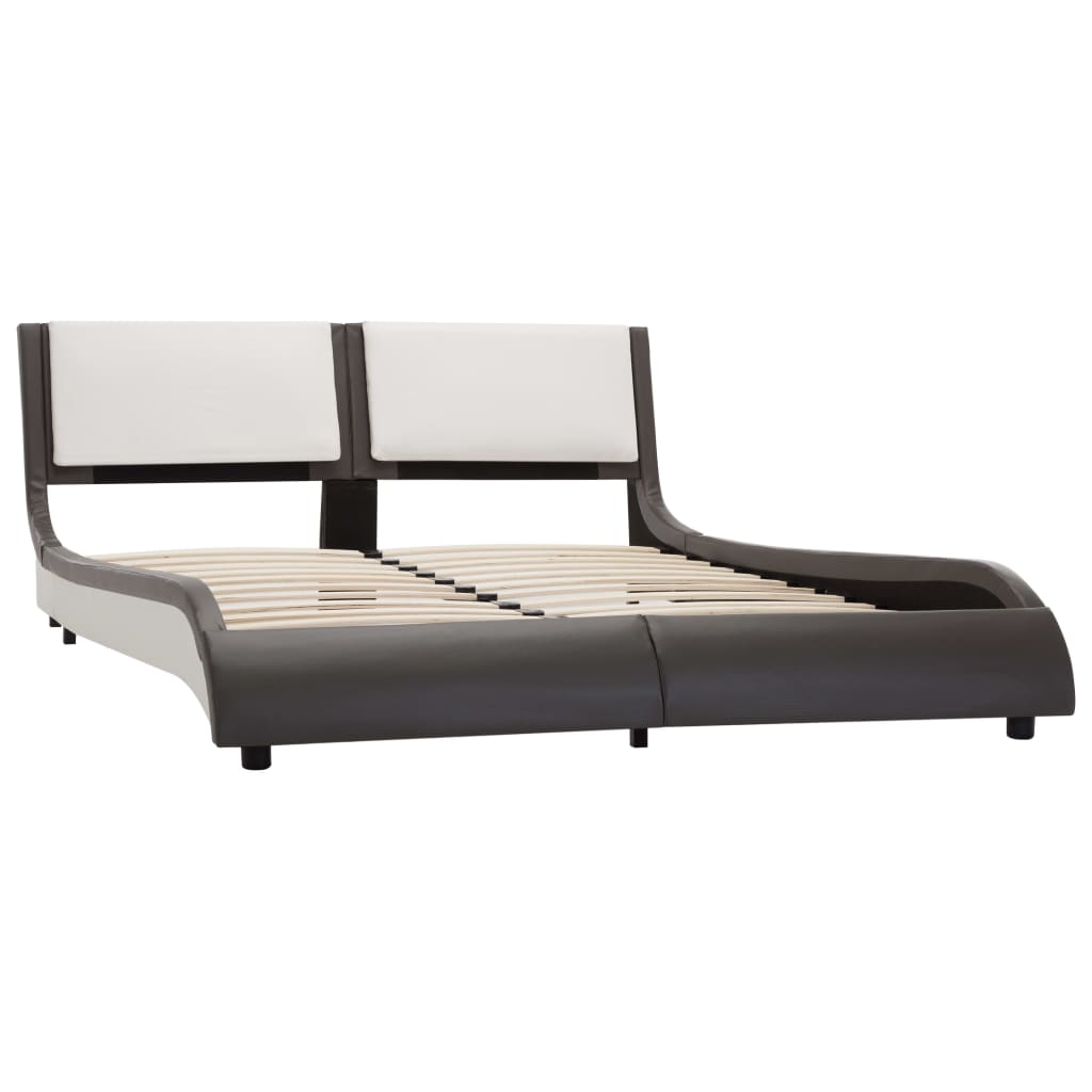 Bedframe met LED kunstleer zwart 180x200 cm