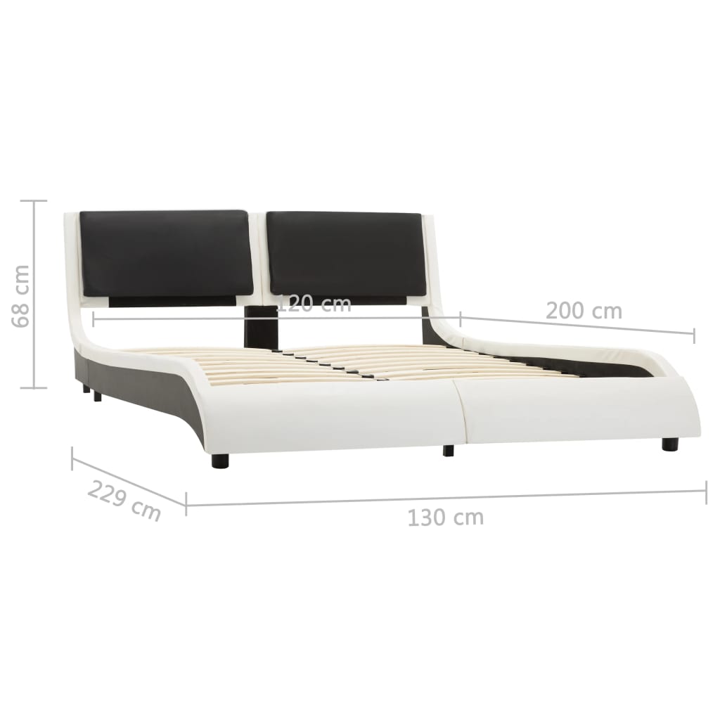 Bedframe met LED kunstleer 90x200 cm