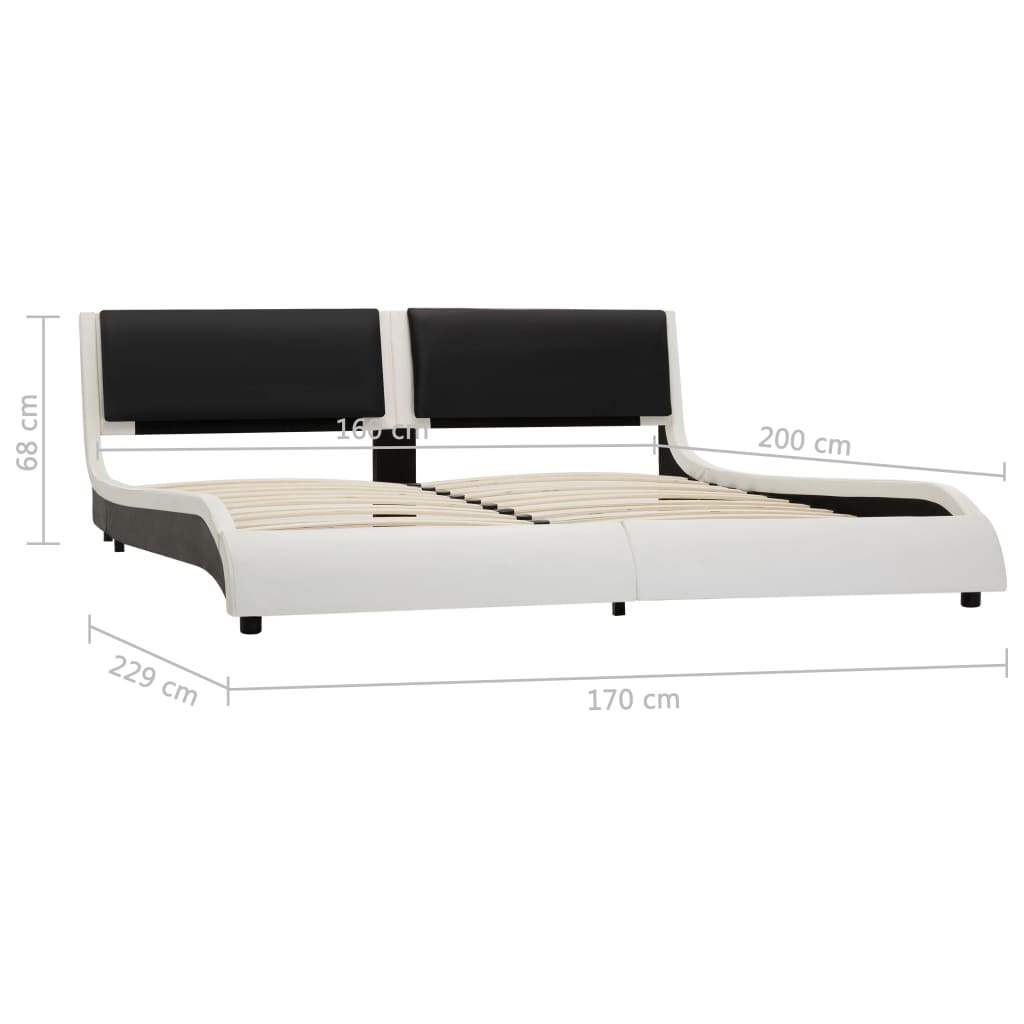 Bedframe met LED kunstleer 180x200 cm