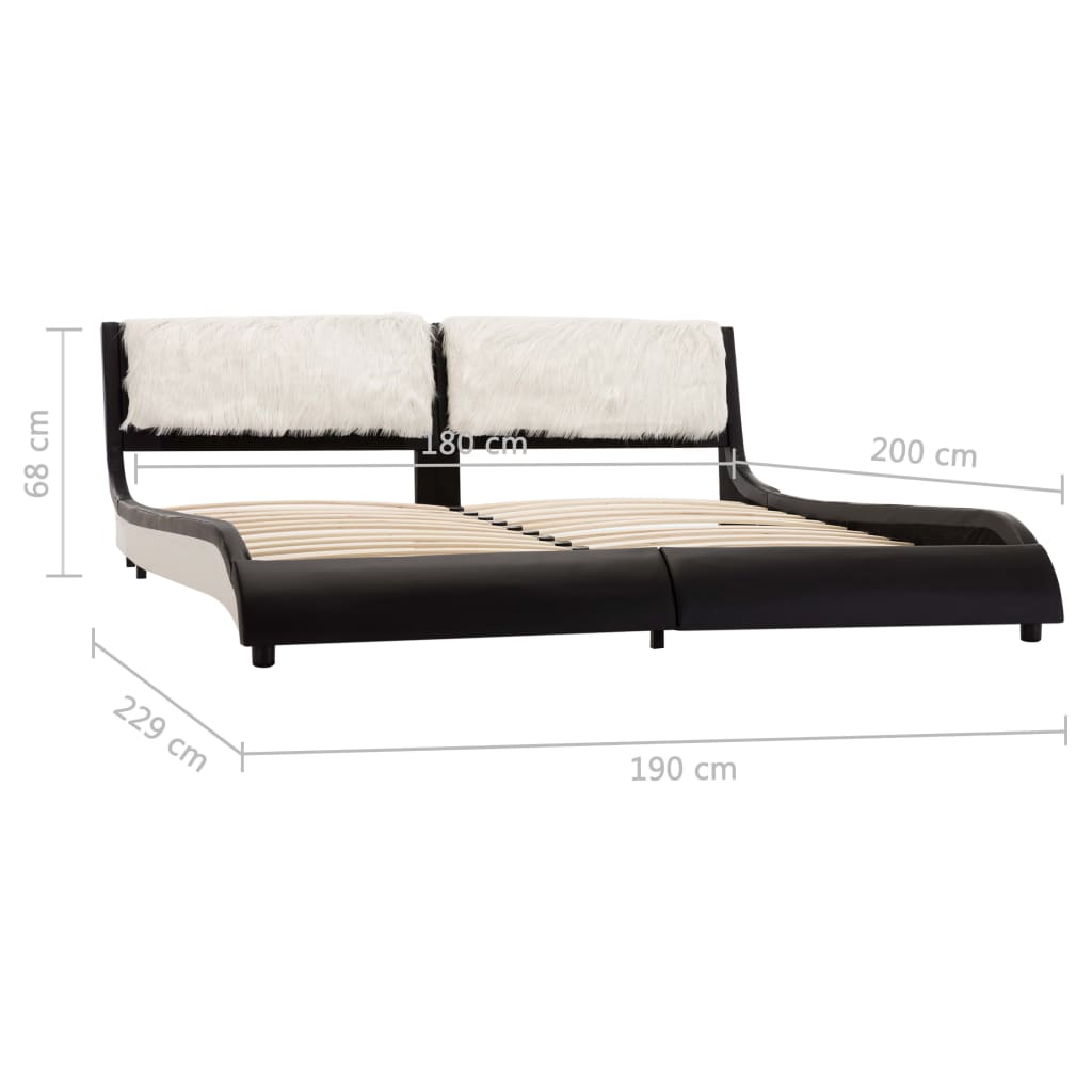 Bedframe met LED kunstleer 180x200 cm