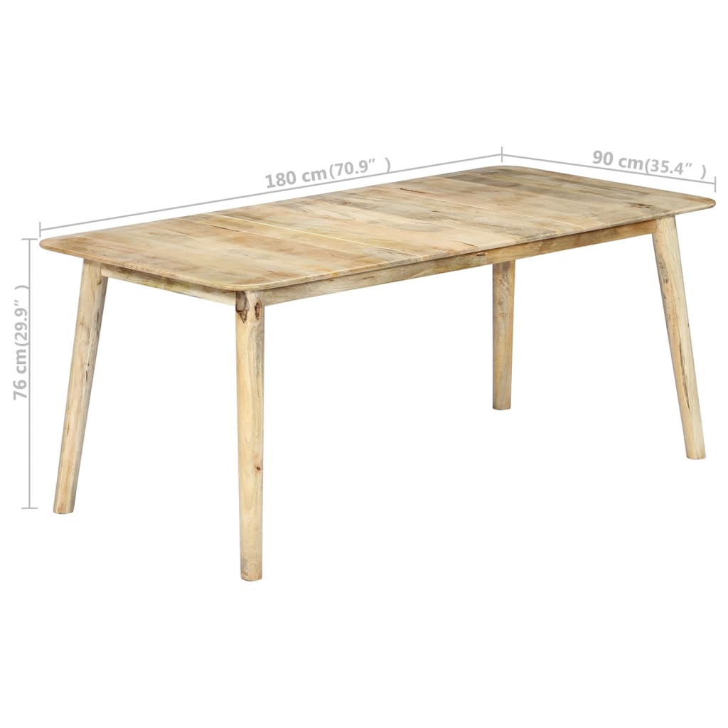 Eettafel 180x90x76 cm massief mangohout