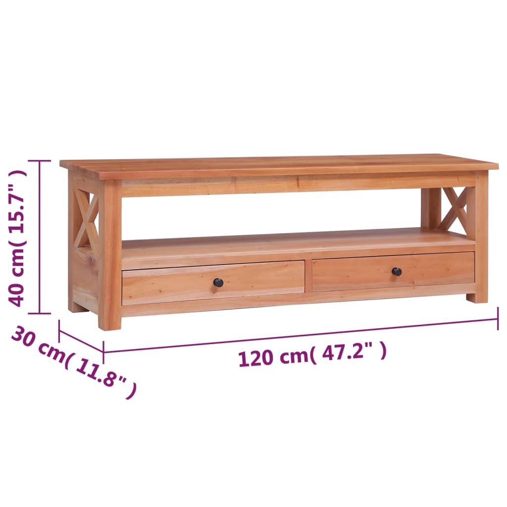 Tv-meubel 115x30x40 cm massief mahoniehout