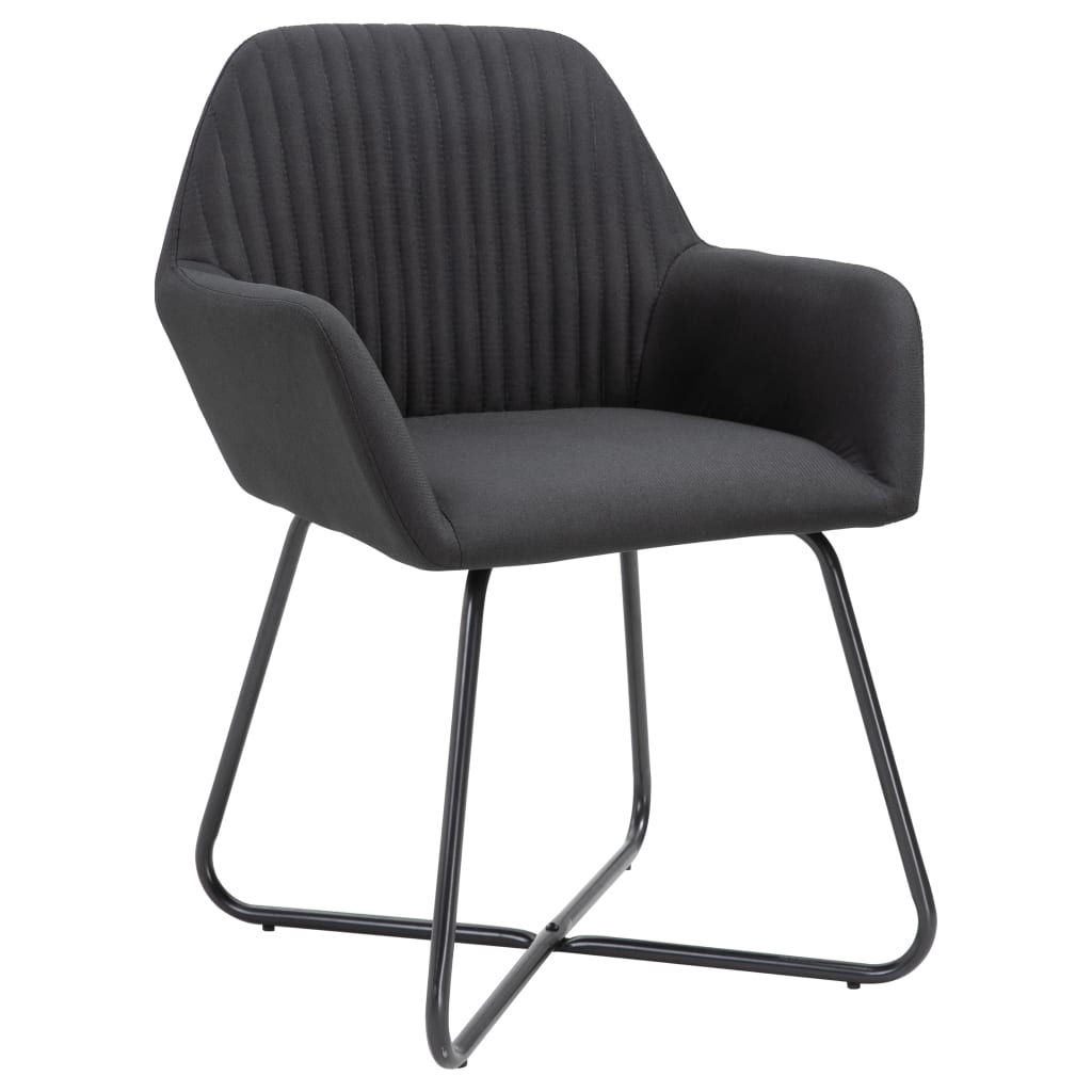 Eetkamerstoelen 4 st stof crèmekleurig