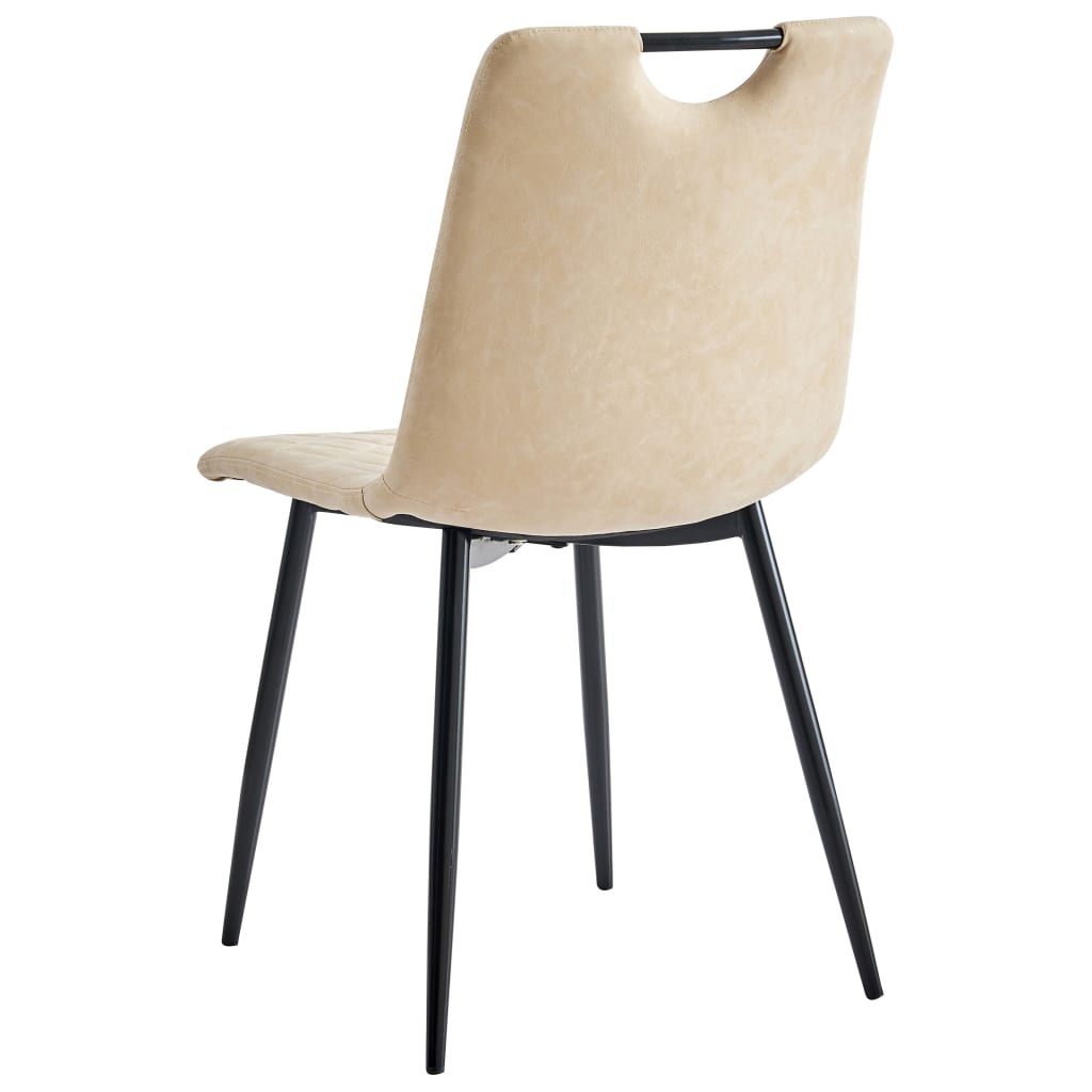 Eetkamerstoelen 2 st kunstleer zwart