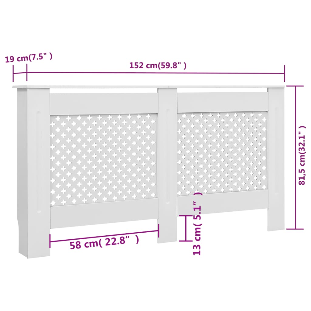 Radiatorombouw 78 cm MDF