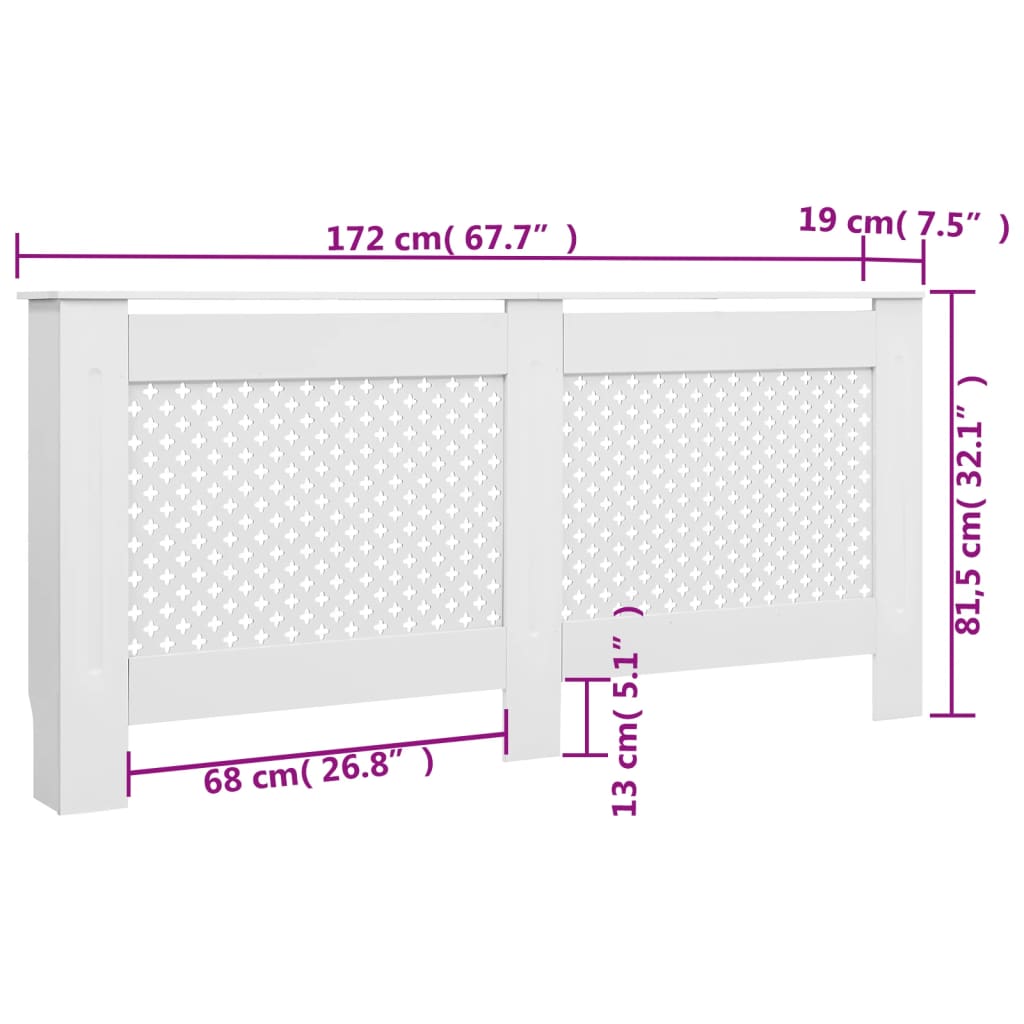 Radiatorombouw 78 cm MDF