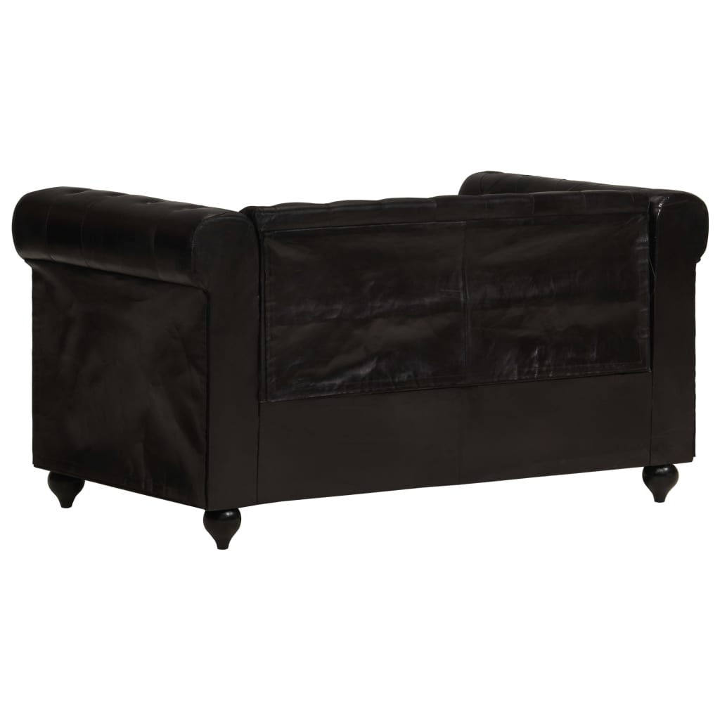 Tweezitsbank Chesterfield-stijl echt leer