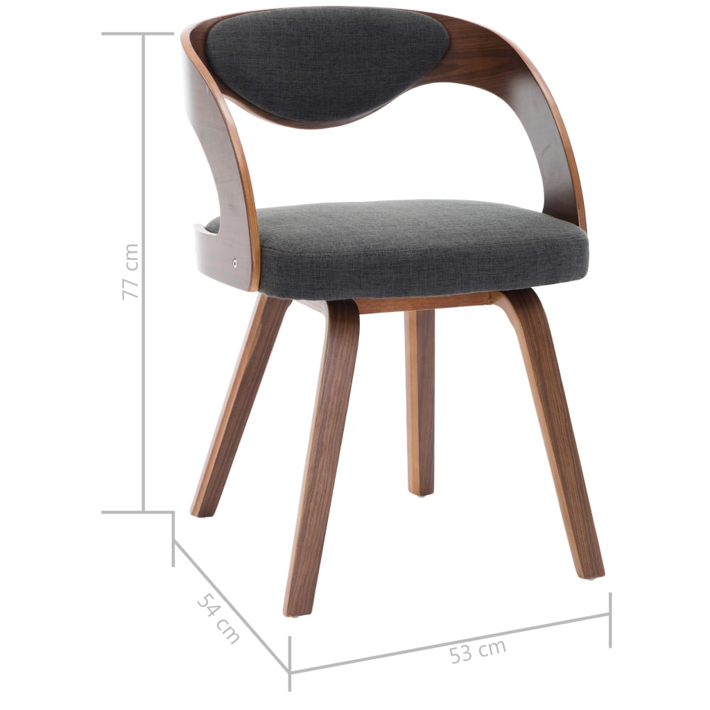 Eetkamerstoelen 2 st gebogen hout kunstleer crèmekleurig