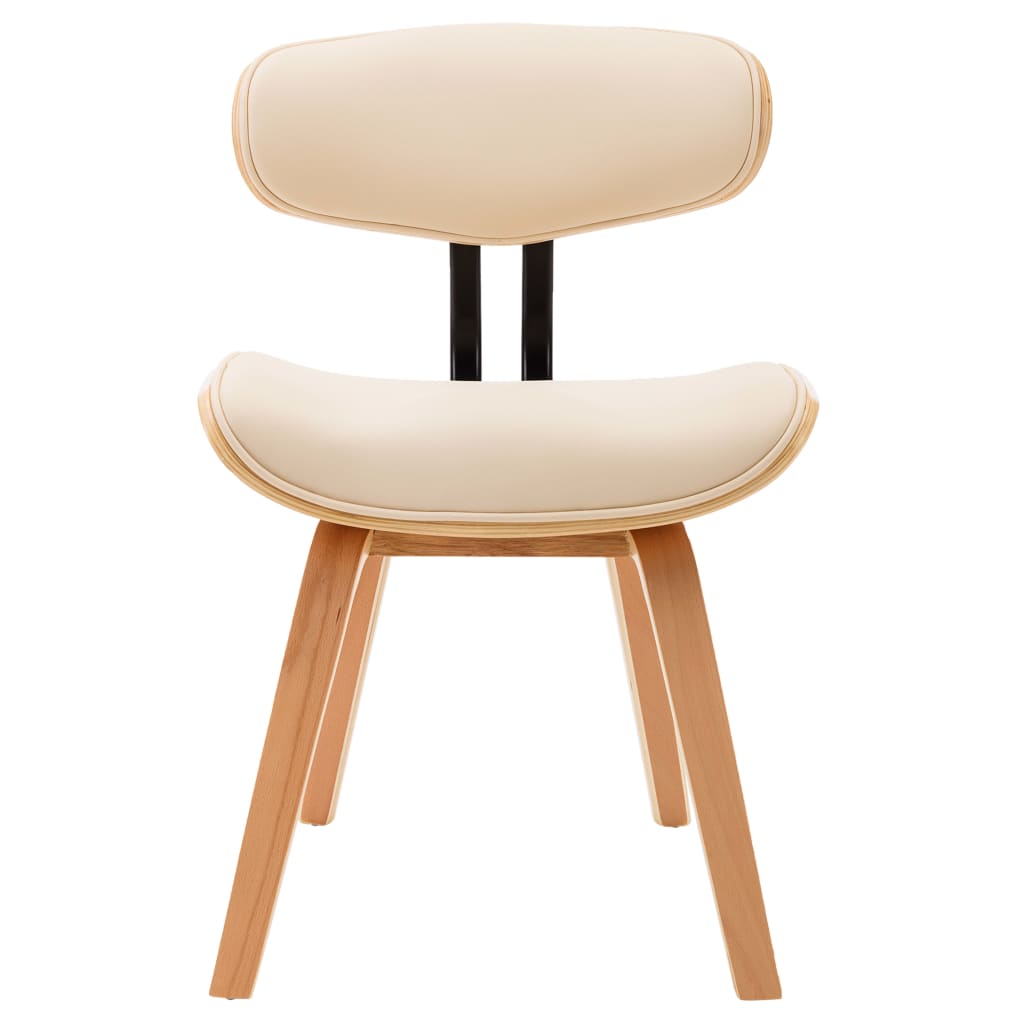 Eetkamerstoelen 6 st gebogen hout kunstleer