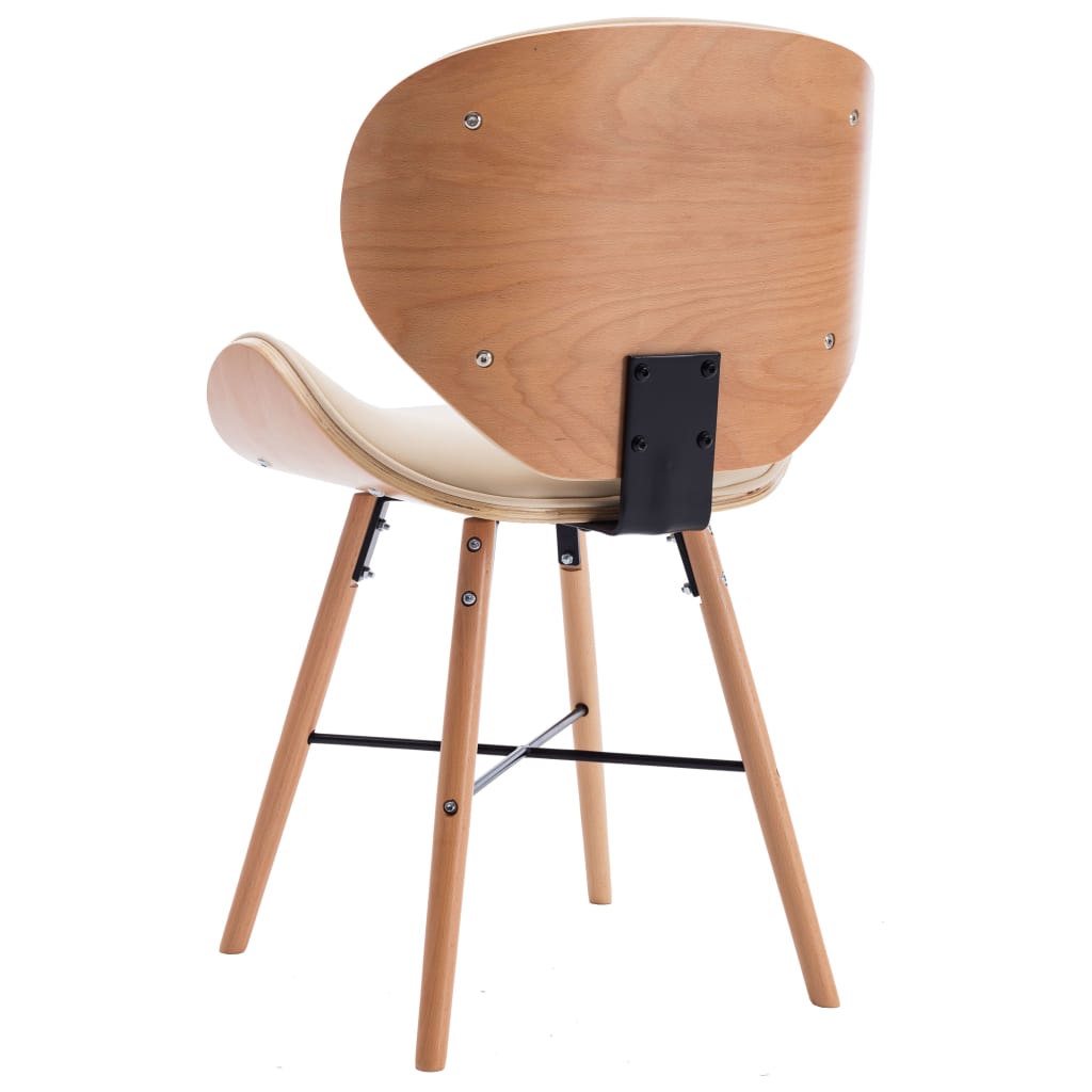 Eetkamerstoelen 6 st gebogen hout kunstleer