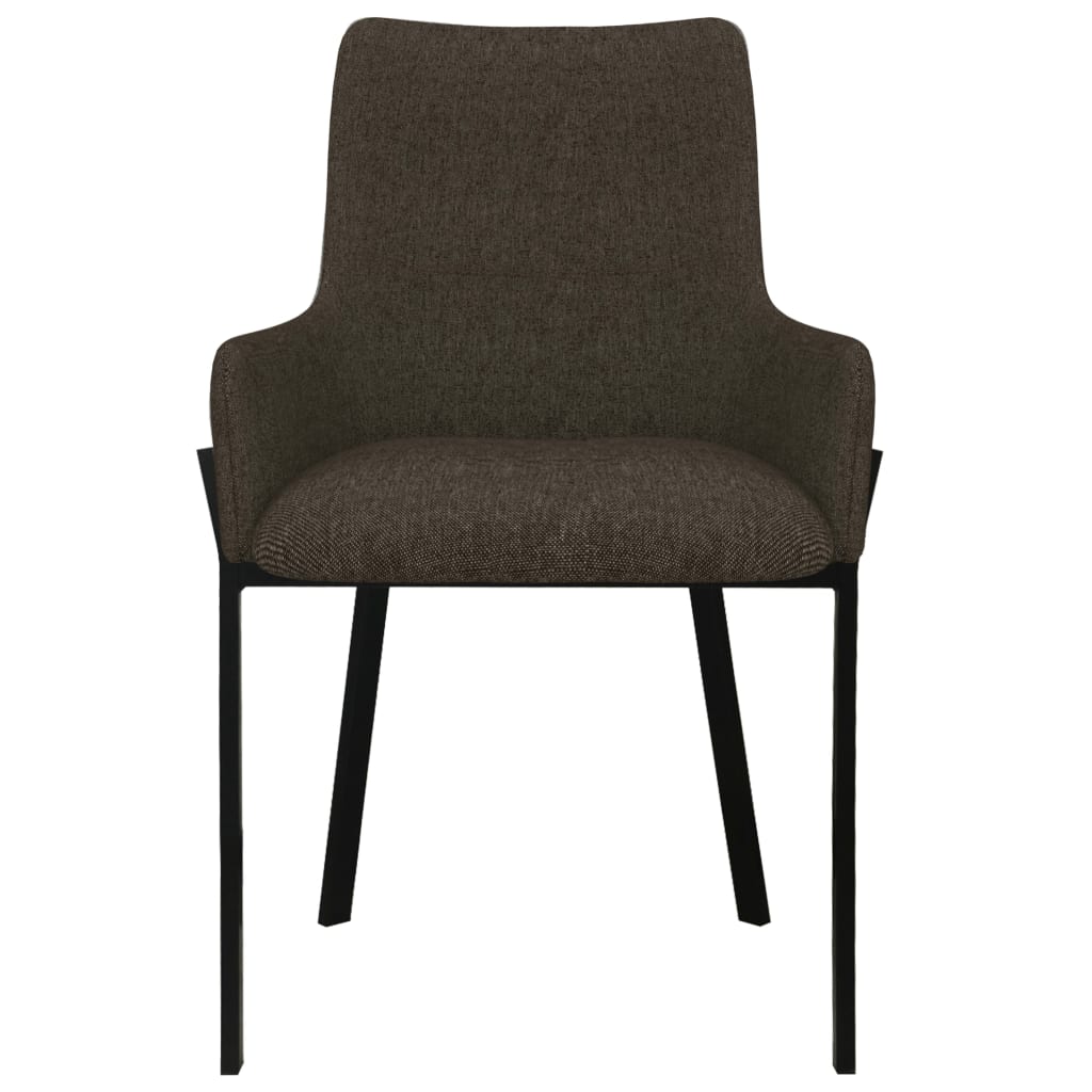 Eetkamerstoelen 2 st stof crèmekleurig