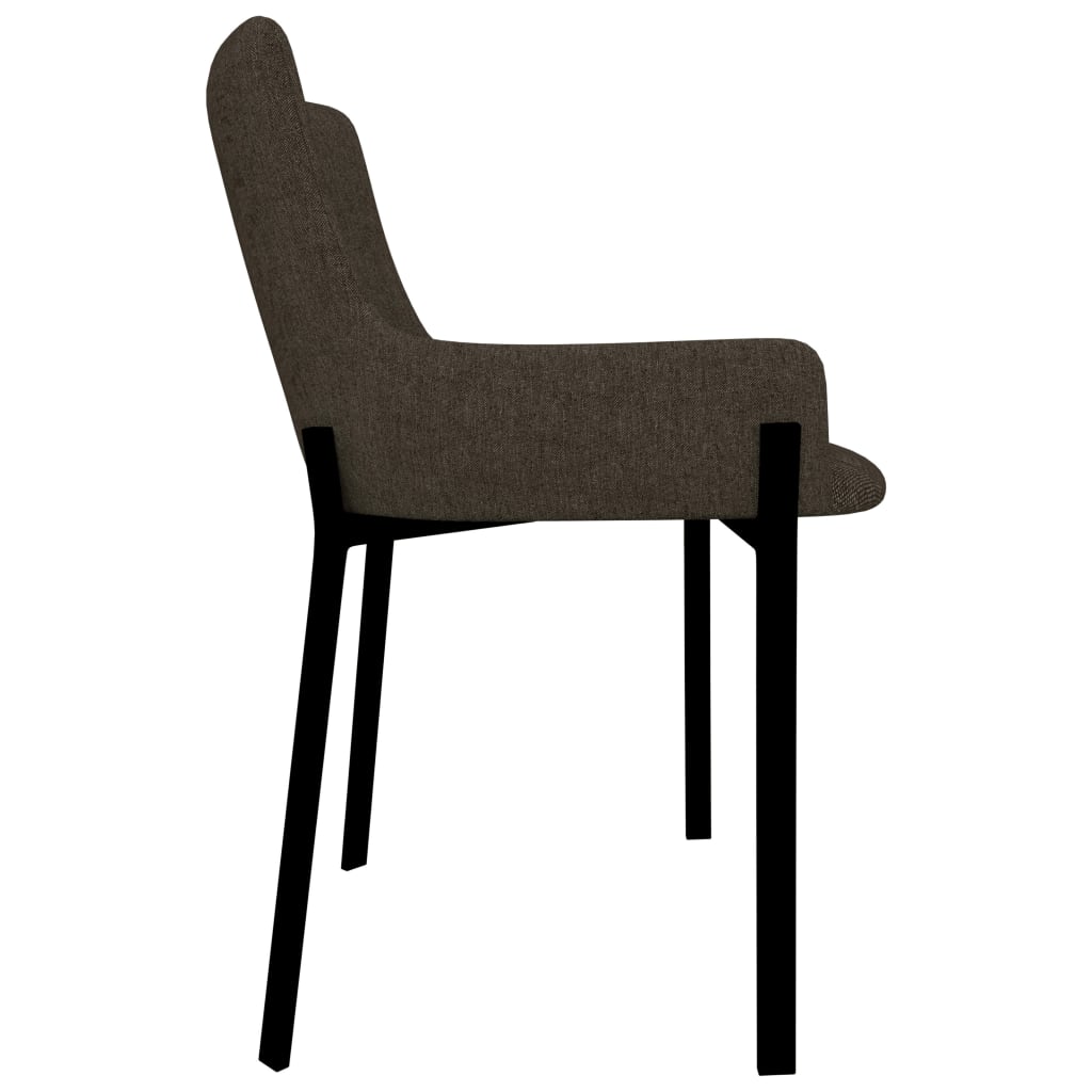 Eetkamerstoelen 2 st stof crèmekleurig