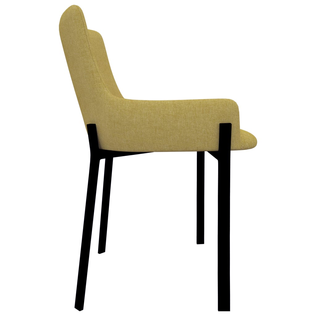 Eetkamerstoelen 2 st stof crèmekleurig