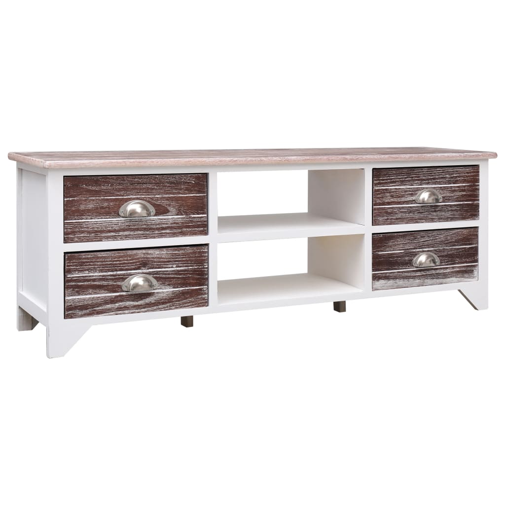 Tv-meubel 115x30x40 cm paulowniahout grijs