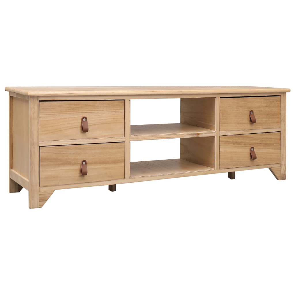 Tv-meubel 115x30x40 cm paulowniahout grijs