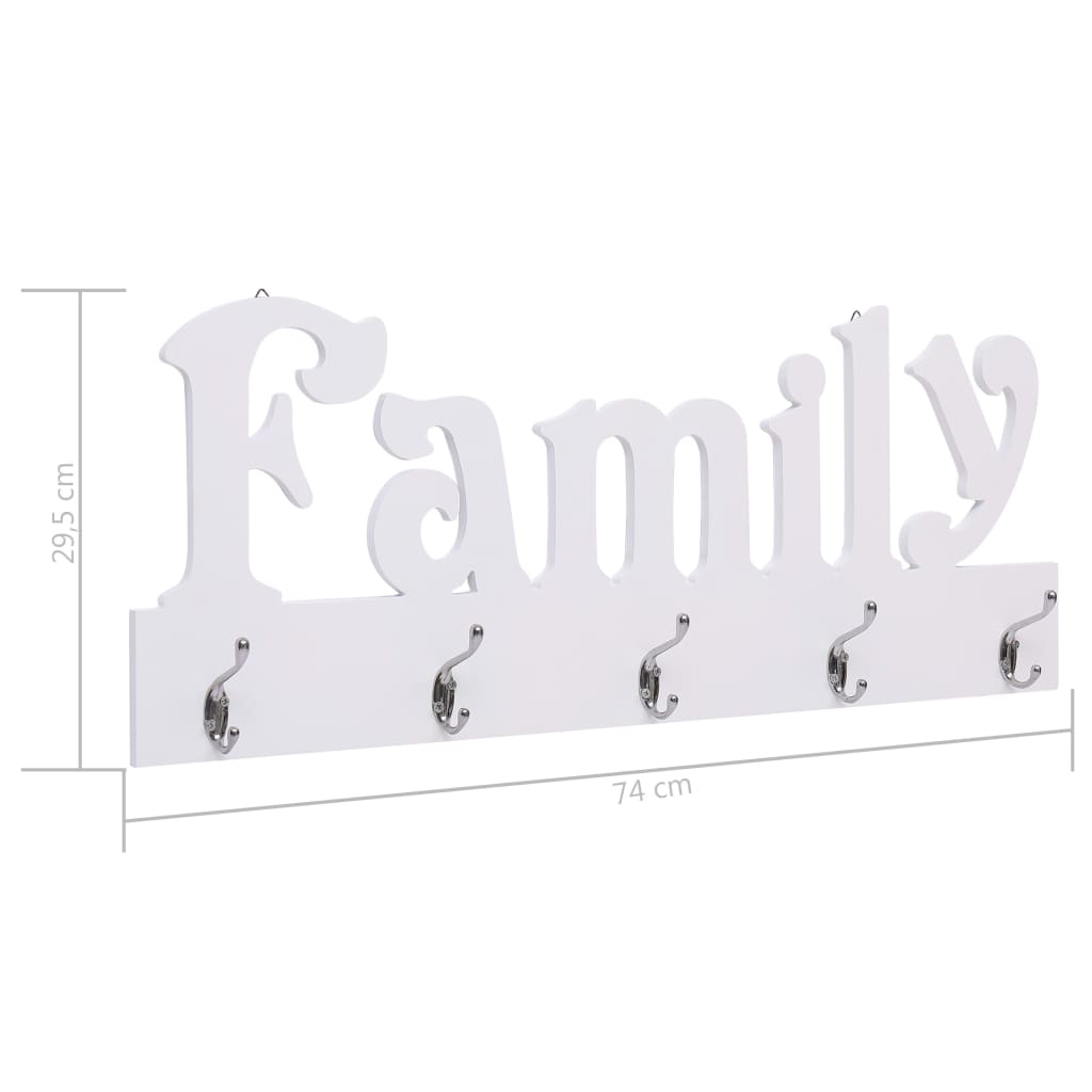 Wandkapstok FAMILY 74x29,5 cm