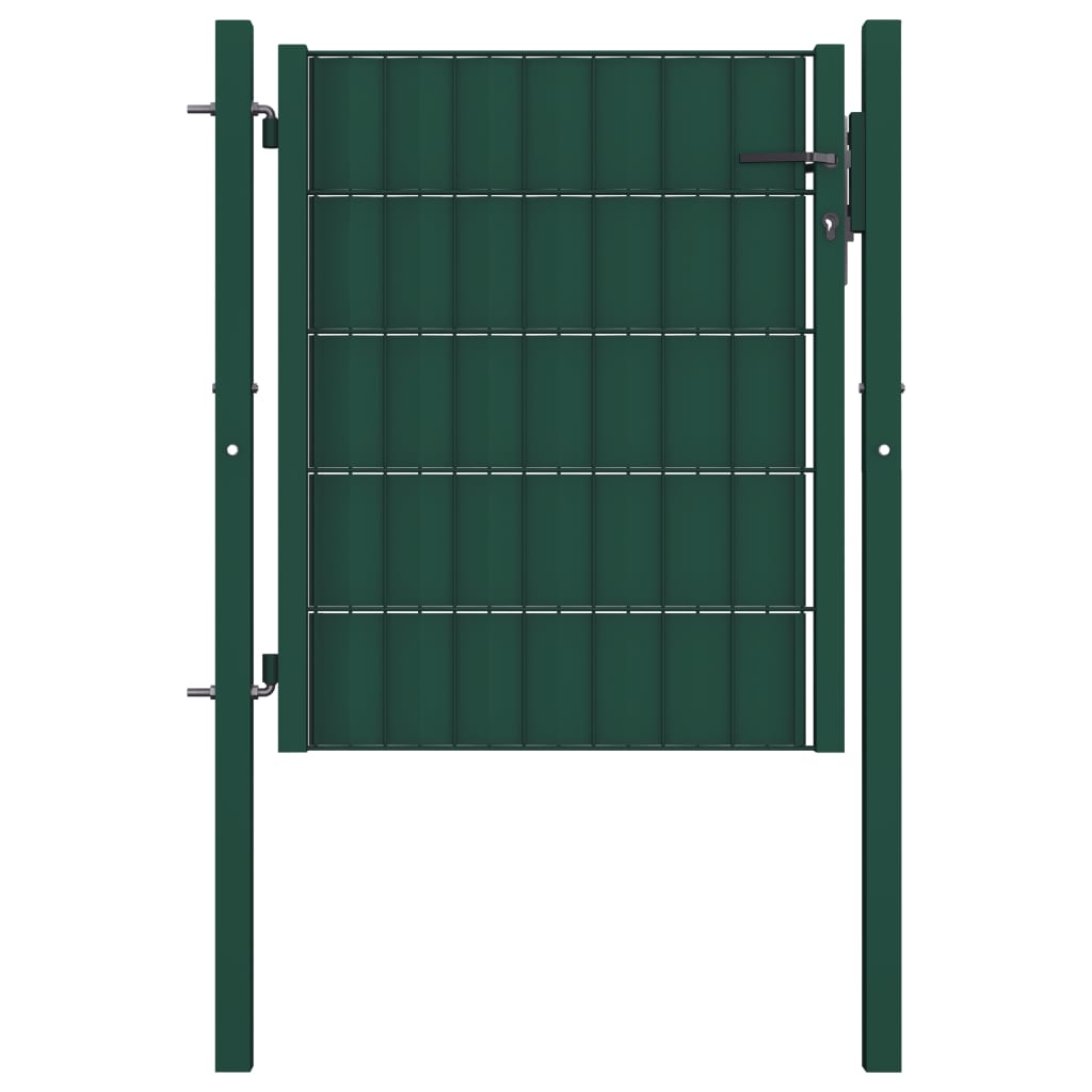 Poort 100x124 cm PVC en staal antracietkleurig