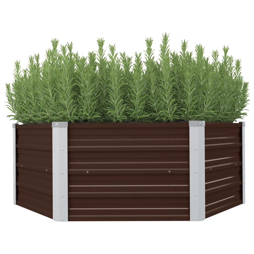 Plantenbak verhoogd 129x129x46 cm gegalvaniseerd staal