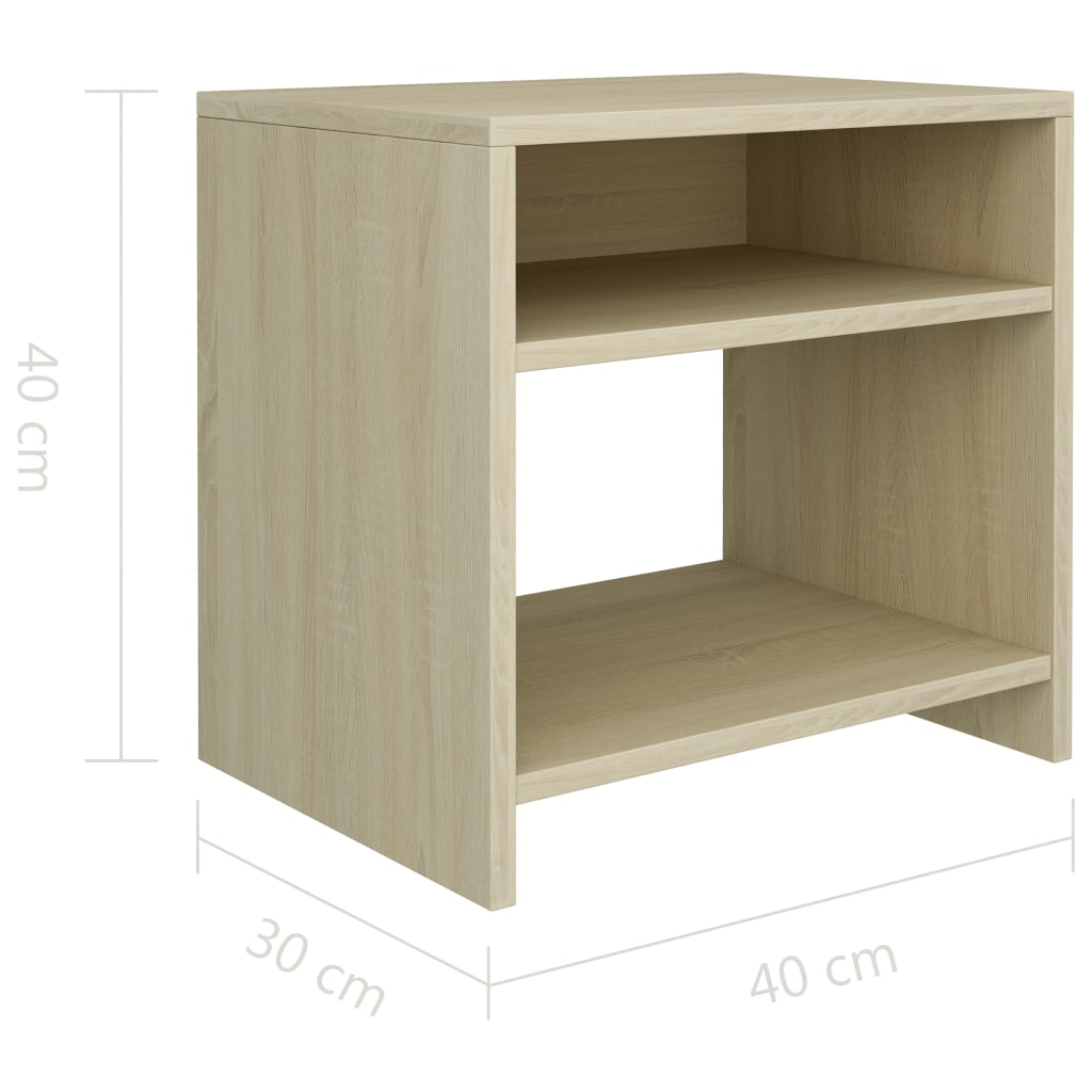 Nachtkastje 40x30x40 cm bewerkt hout