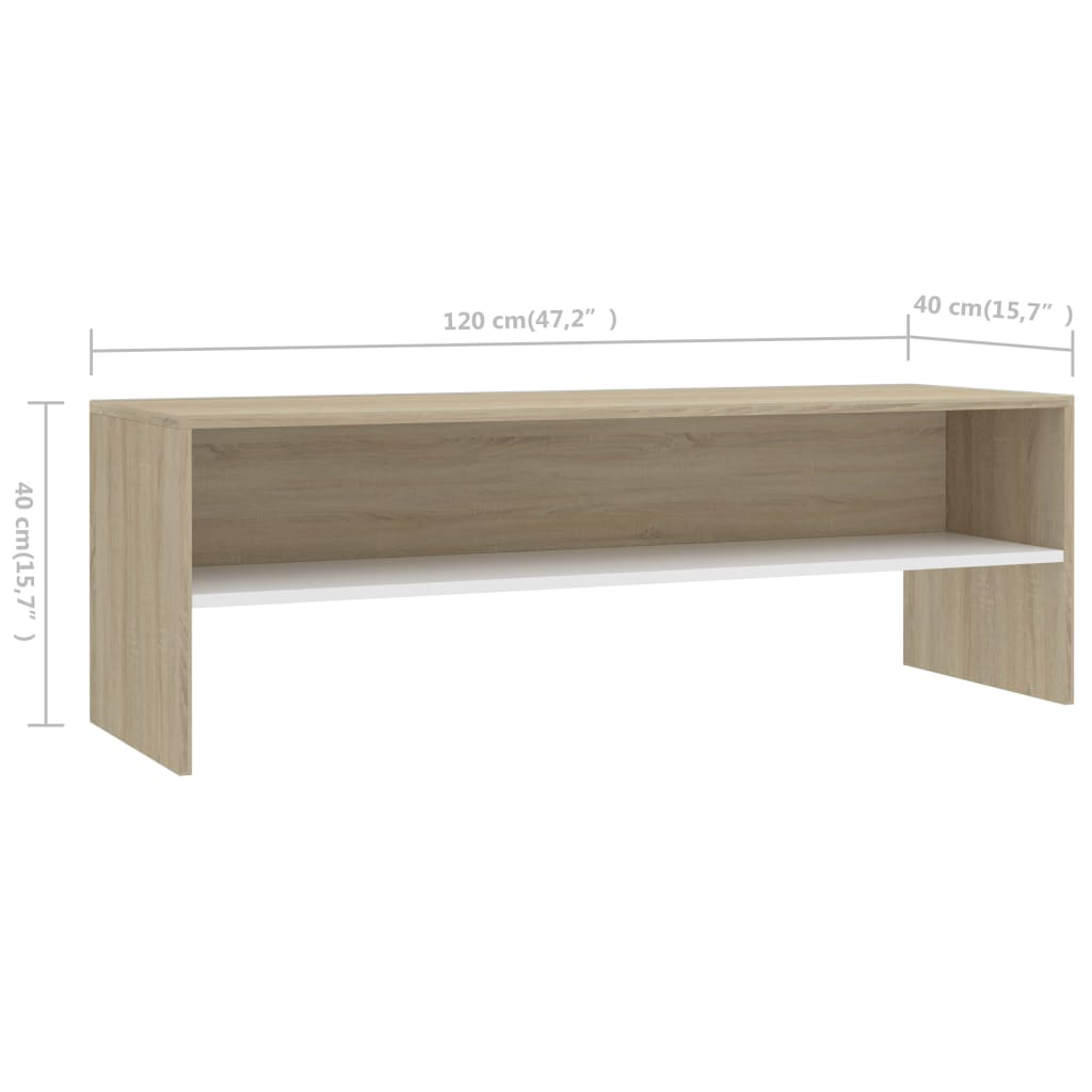 Tv-meubel 120x40x40 cm bewerkt hout