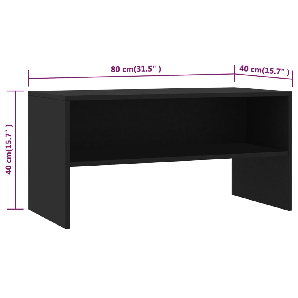 Tv-meubel 80x40x40 cm bewerkt hout