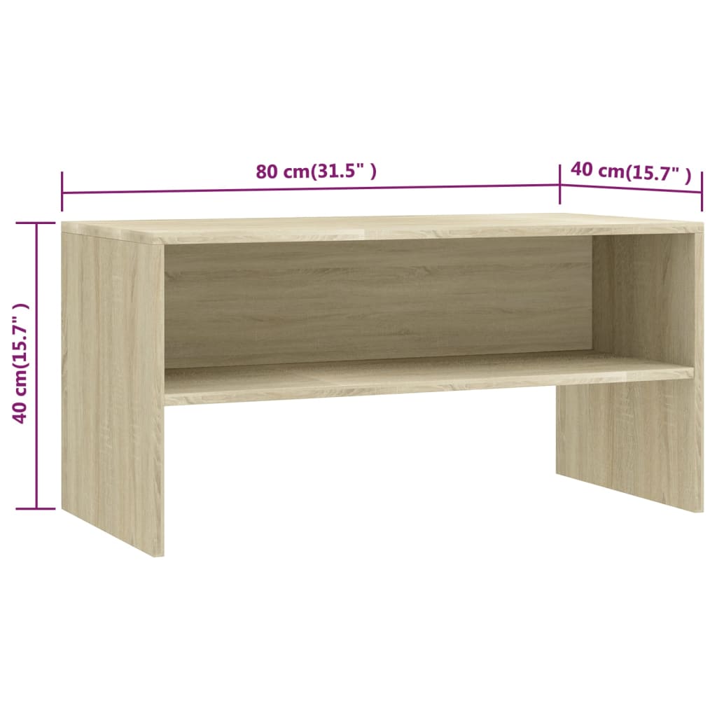 Tv-meubel 80x40x40 cm bewerkt hout