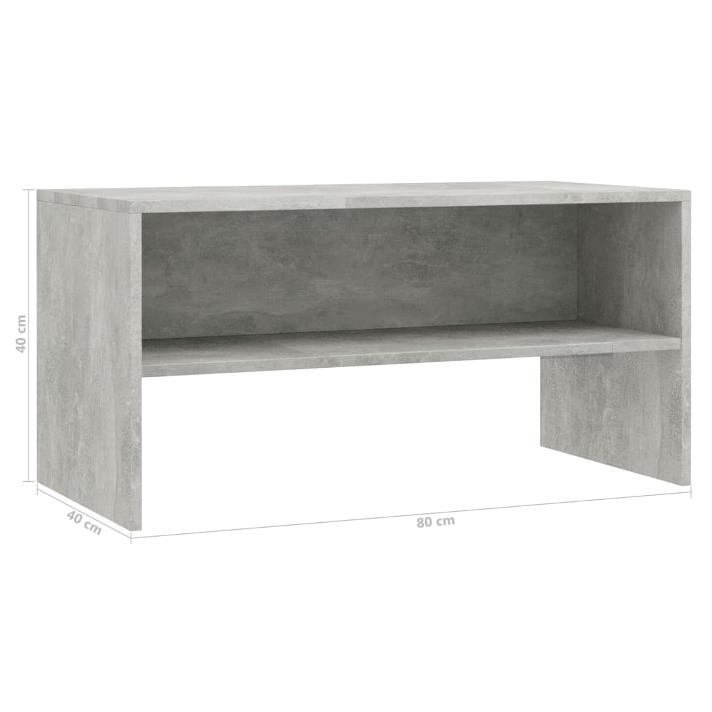 Tv-meubel 80x40x40 cm bewerkt hout grijs sonoma eikenkleurig