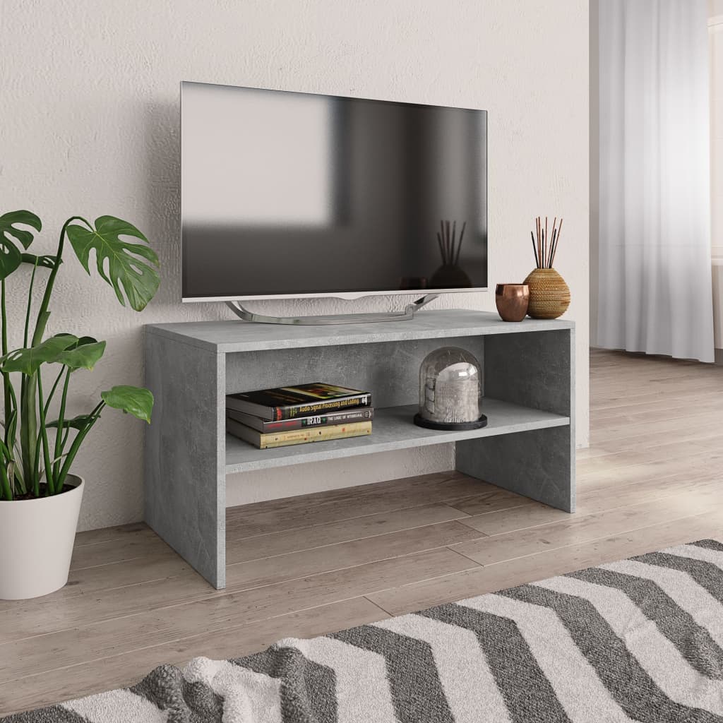 Tv-meubel 80x40x40 cm bewerkt hout grijs sonoma eikenkleurig