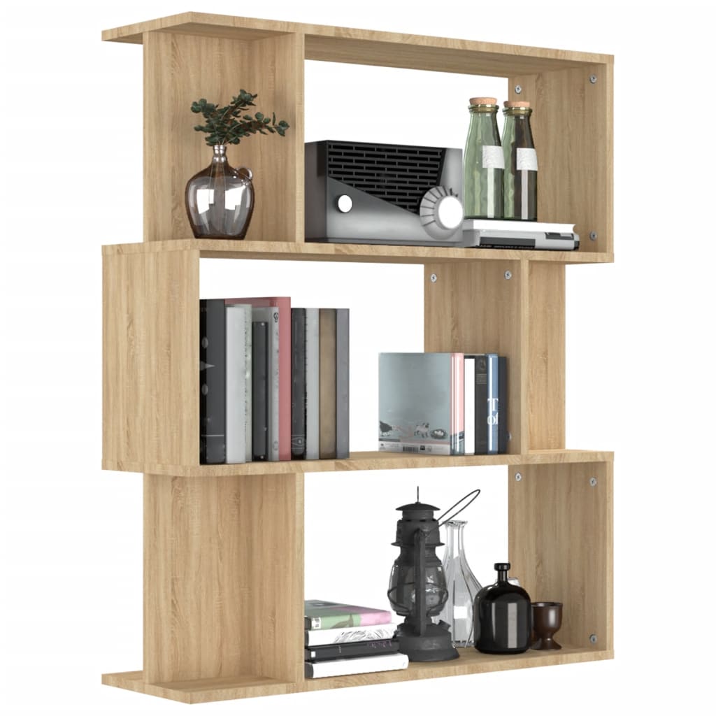 Boekenkast/kamerscherm 80x24x96 cm bewerkt hout