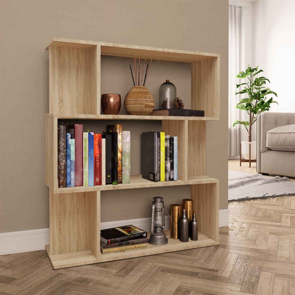 Boekenkast/kamerscherm 80x24x96 cm bewerkt hout