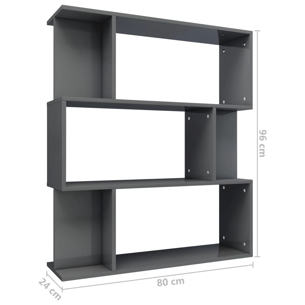 Boekenkast/kamerscherm 80x24x96 cm bewerkt hout