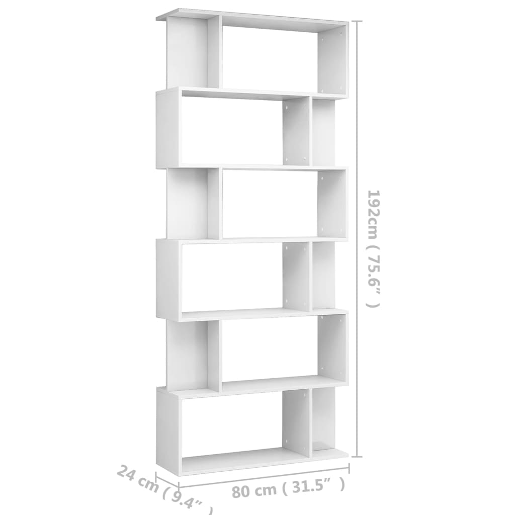 Boekenkast / kamerscherm 80x24x192 cm bewerkt hout