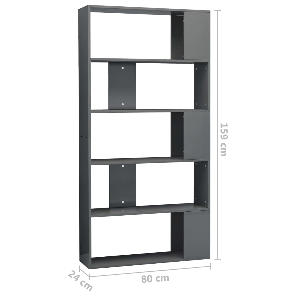 Boekenkast/kamerscherm 80x24x159 cm bewerkt hout