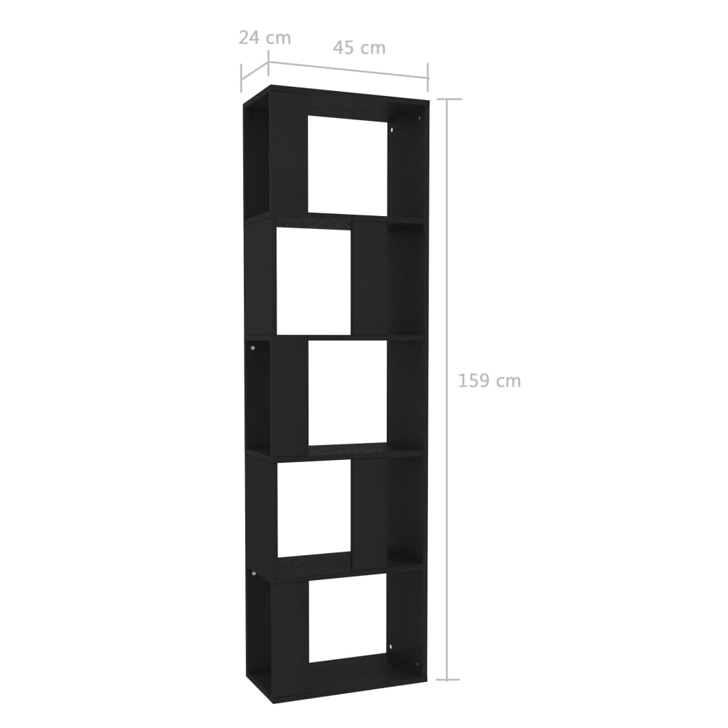 Boekenkast 45x24x160 cm bewerkt hout