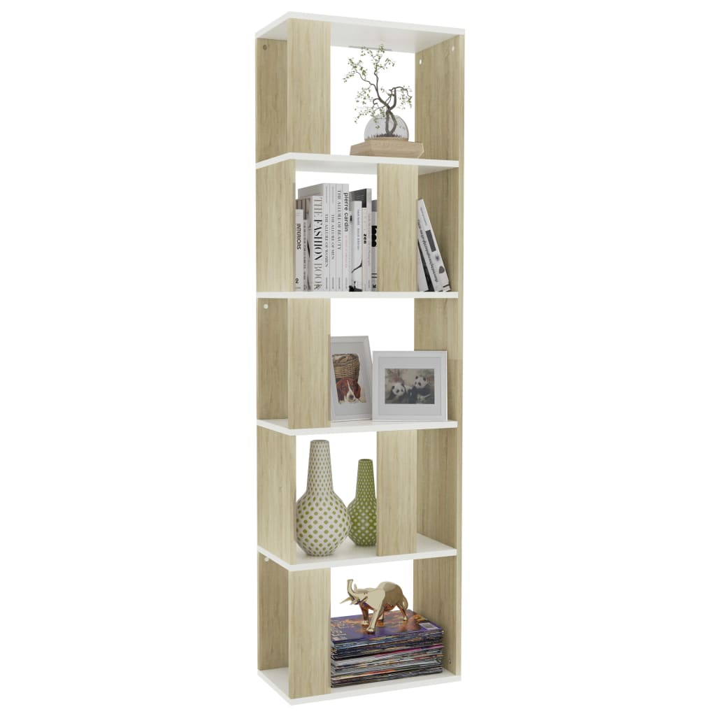 Boekenkast 45x24x160 cm bewerkt hout