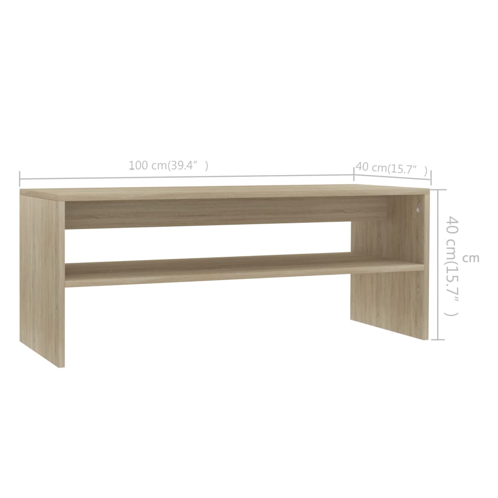 Salontafel 100x40x40 cm bewerkt hout