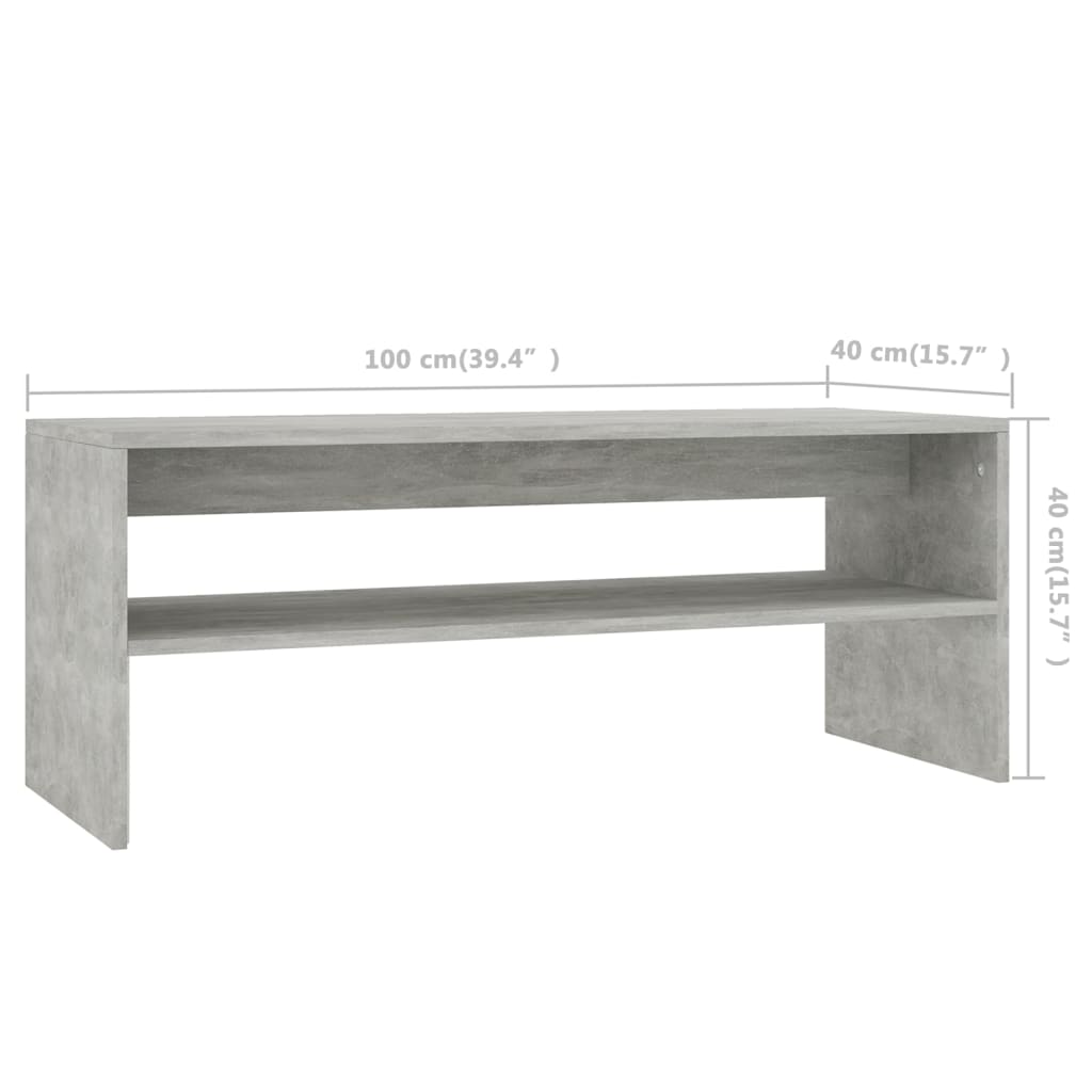 Salontafel 100x40x40 cm bewerkt hout