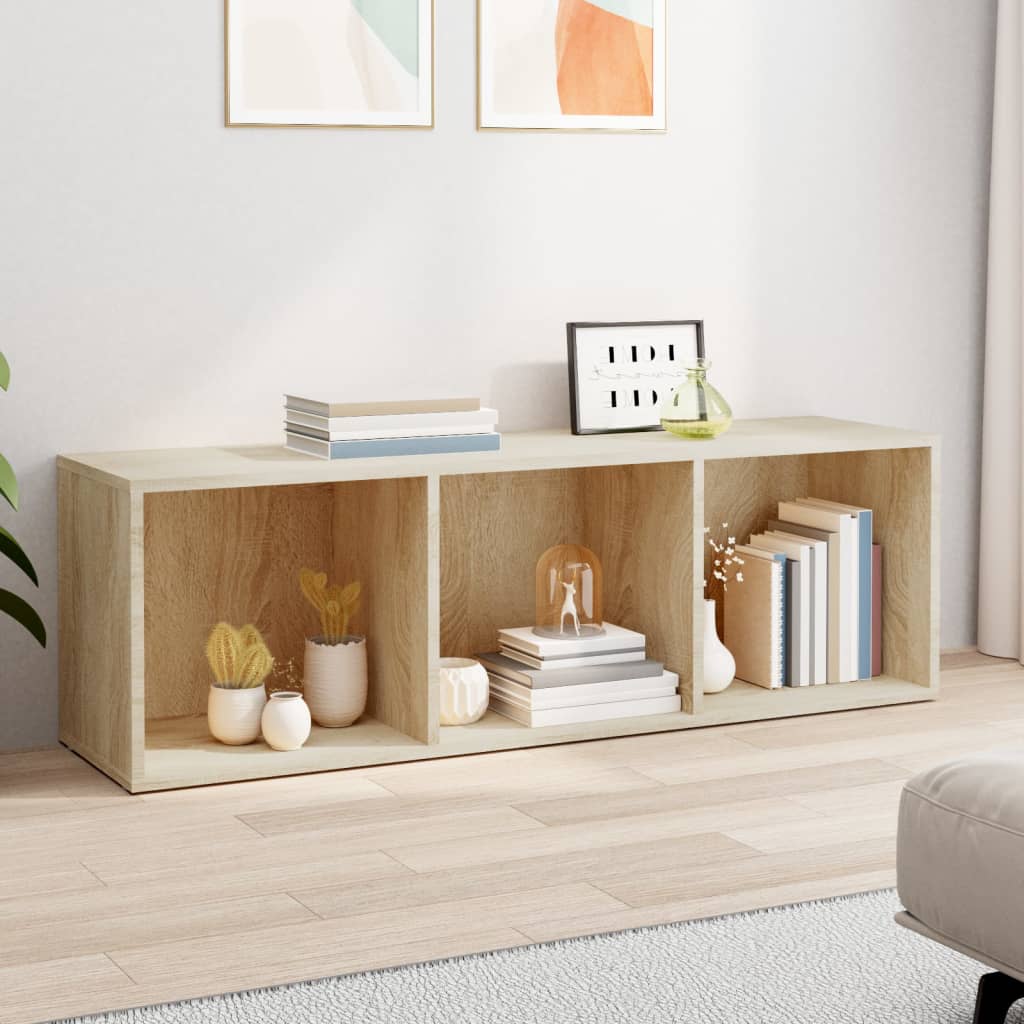 Boekenkast/tv-meubel 36x30x114 cm hout grijs sonoma eiken