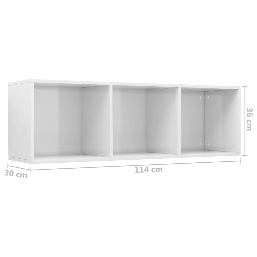 Boekenkast/tv-meubel 36x30x114 cm hout grijs sonoma eiken