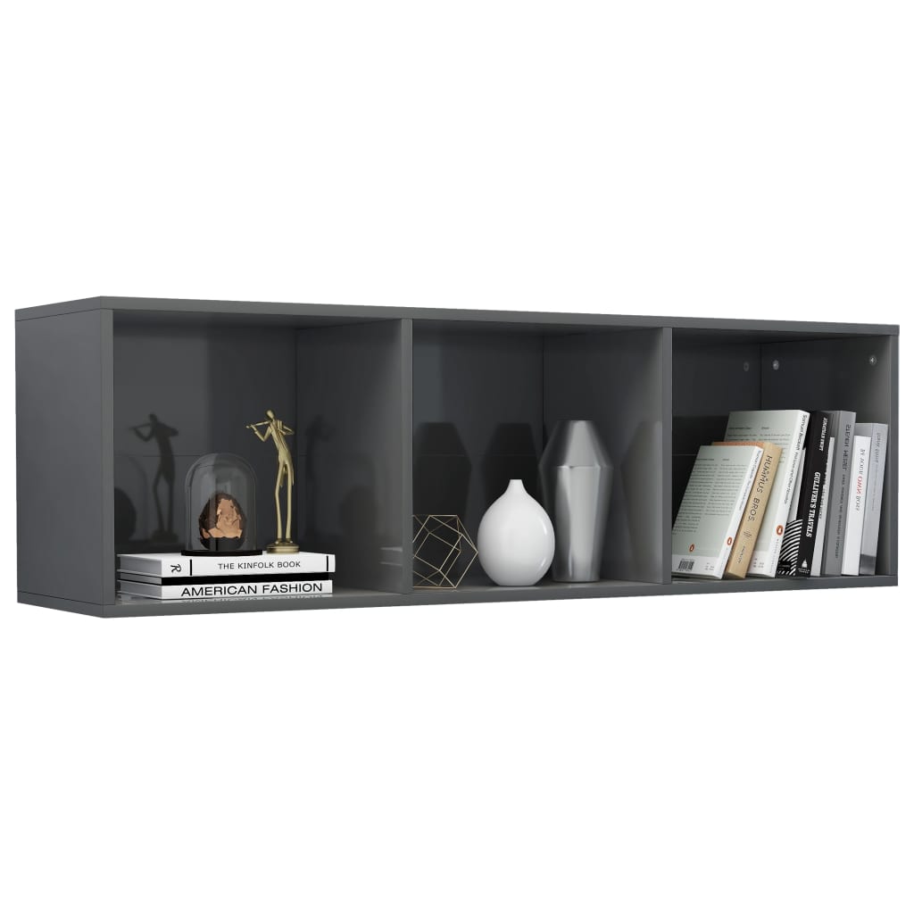 Boekenkast/tv-meubel 36x30x114 cm hout grijs sonoma eiken