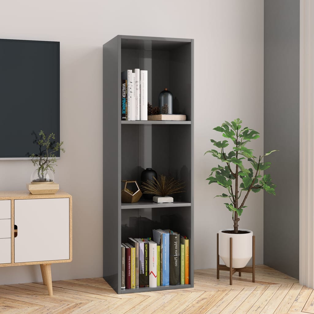 Boekenkast/tv-meubel 36x30x114 cm hout grijs sonoma eiken