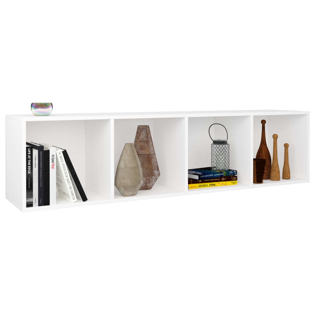 Boekenkast/tv-meubel 36x30x143 cm bewerkt hout