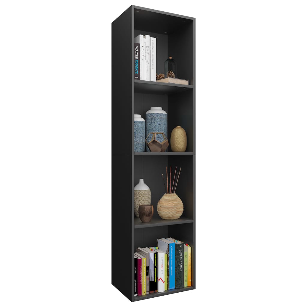 Boekenkast/tv-meubel 36x30x143 cm bewerkt hout