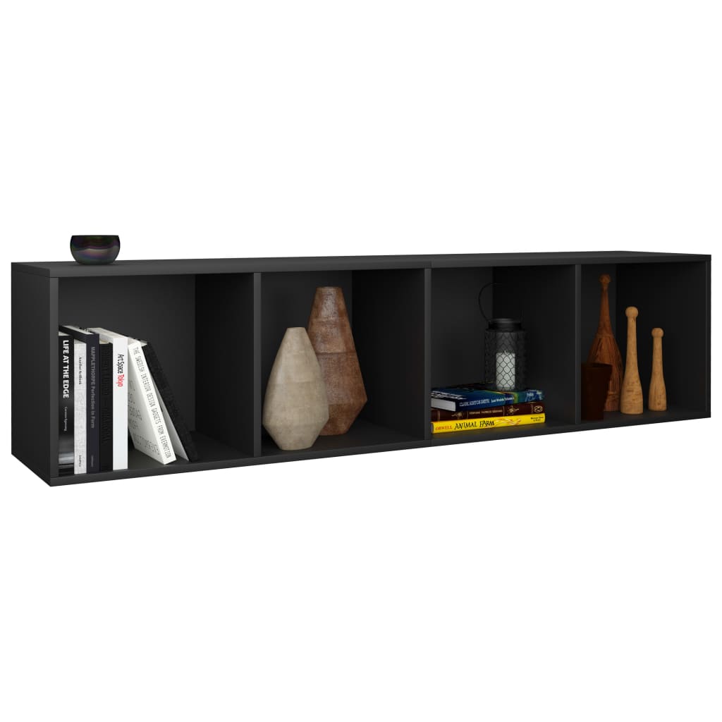 Boekenkast/tv-meubel 36x30x143 cm bewerkt hout