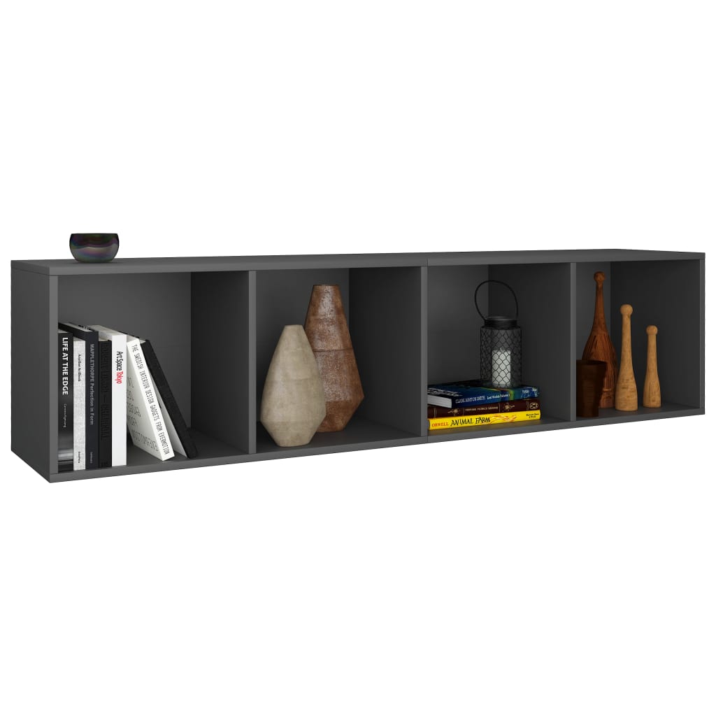 Boekenkast/tv-meubel 36x30x143 cm bewerkt hout