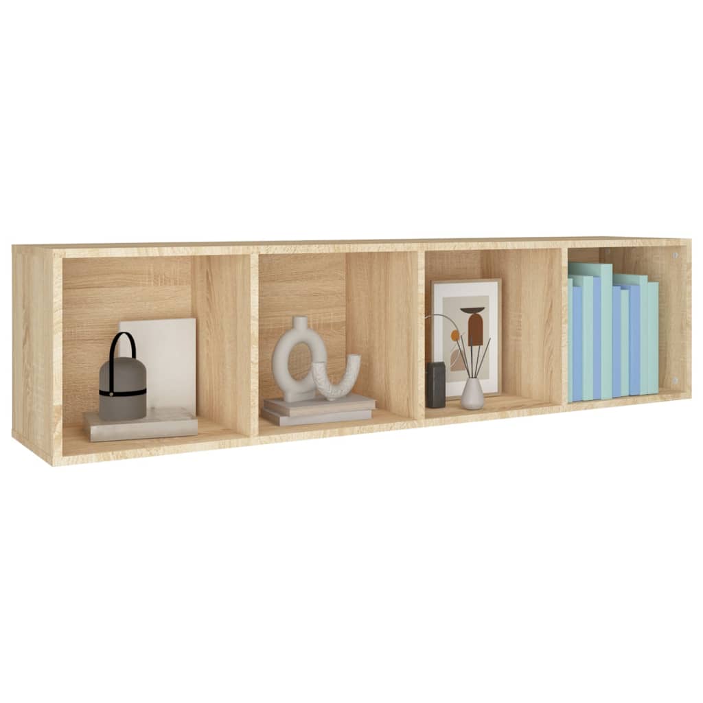 Boekenkast/tv-meubel 36x30x143 cm bewerkt hout