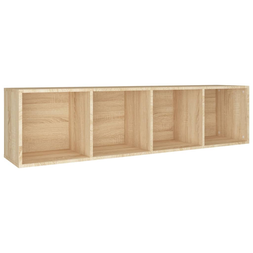 Boekenkast/tv-meubel 36x30x143 cm bewerkt hout