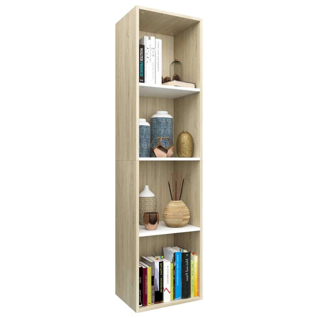 Boekenkast/tv-meubel 36x30x143 cm bewerkt hout